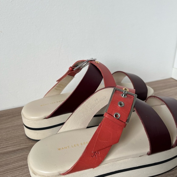Want Les Essentiels Leather Platform Sandals Women's Sz 38 / 8 US - Picture 4 of 8